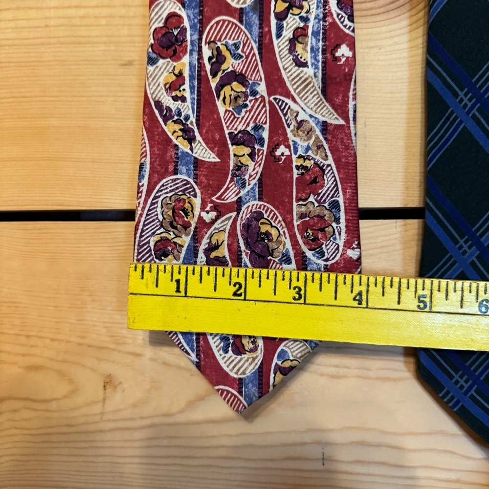 Ralph Lauren Vintage Men’s Silk Tie Lot Of 3 Chaps Polo Paisley Plaid - Picture 7 of 10